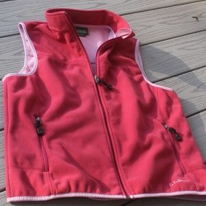 LL Bean Vest  Women's fleece  Medium Pink